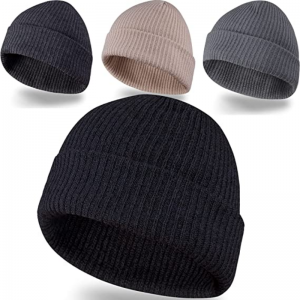 Beanie -hatut miehille, slouchy beanies miehilleneulotut liputnaisille&teini -ikäinen kevään kesälle talvi